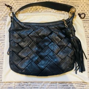 Cole Haan Woven Leather Hobo Bag